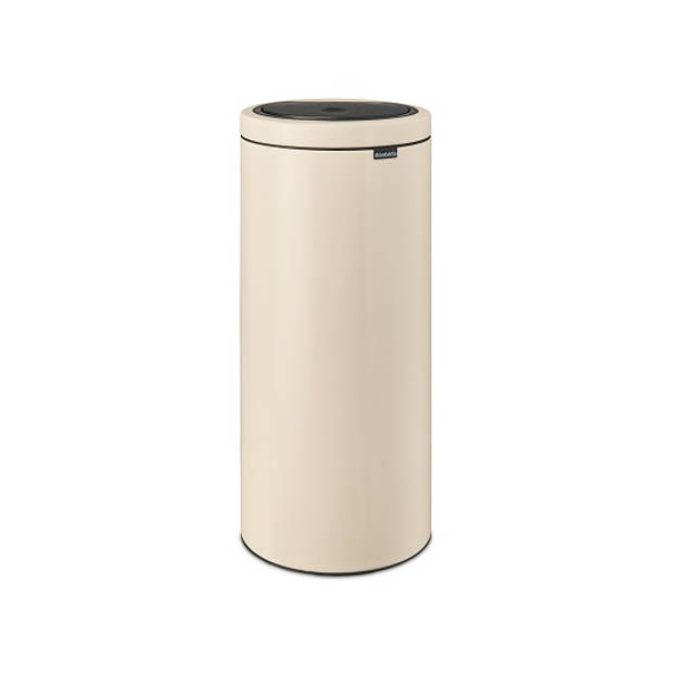 Brabantia Touch Bin Flat Top afvalemmer 30 liter met kunststof binnenemmer - Soft Beige
