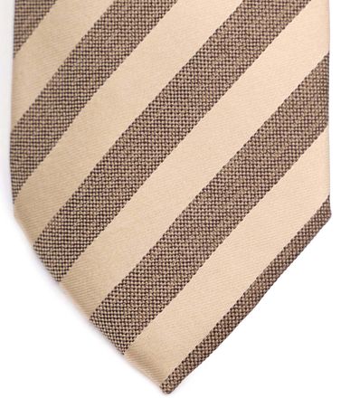 Suitable Stropdas Zijde Streep Beige TI24-09 kopen