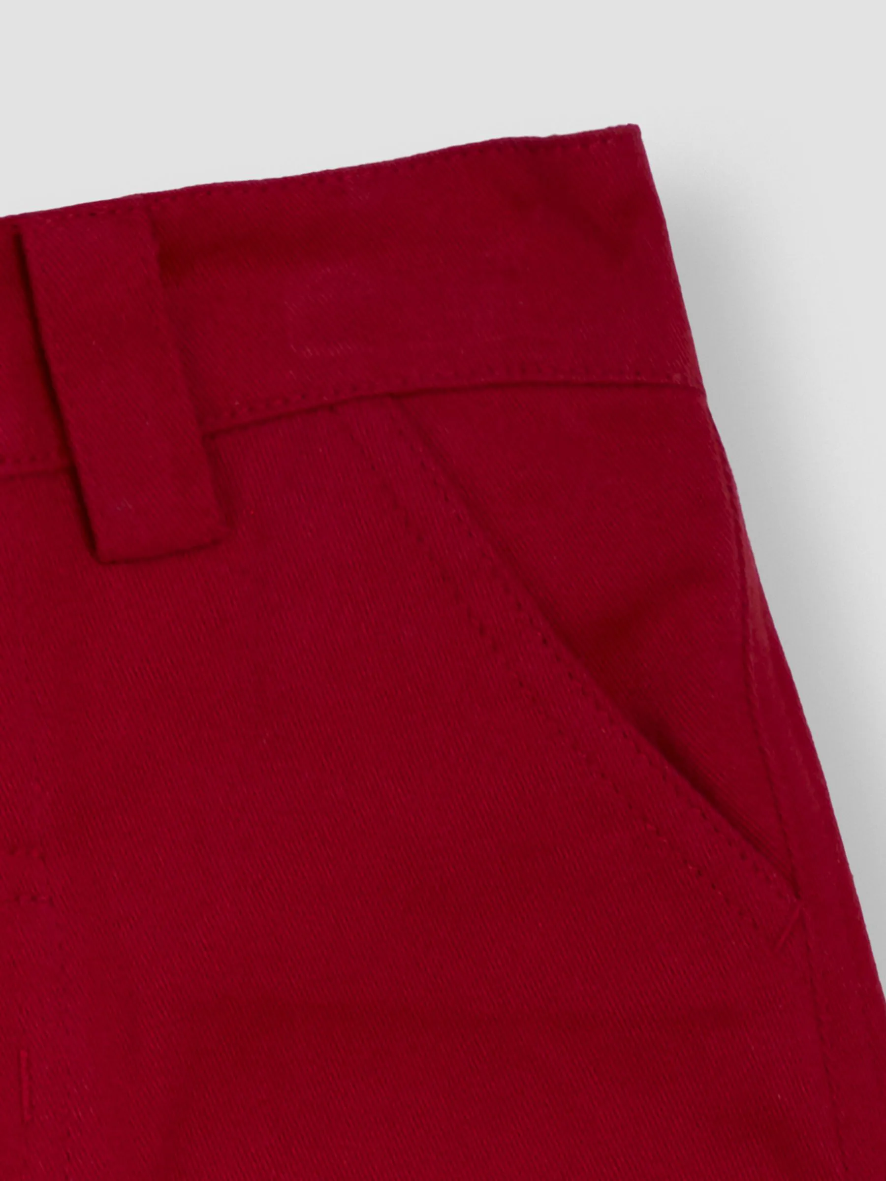 Rood - JoJo Maman Bébé Twill chino's 100% katoenen shorts