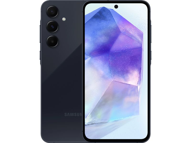 Samsung Galaxy A55 5G 128 GB Awesome Navy Schlankes Android-Smartphone mit kristallklarem 120 Hz S-AMOLED-Display
