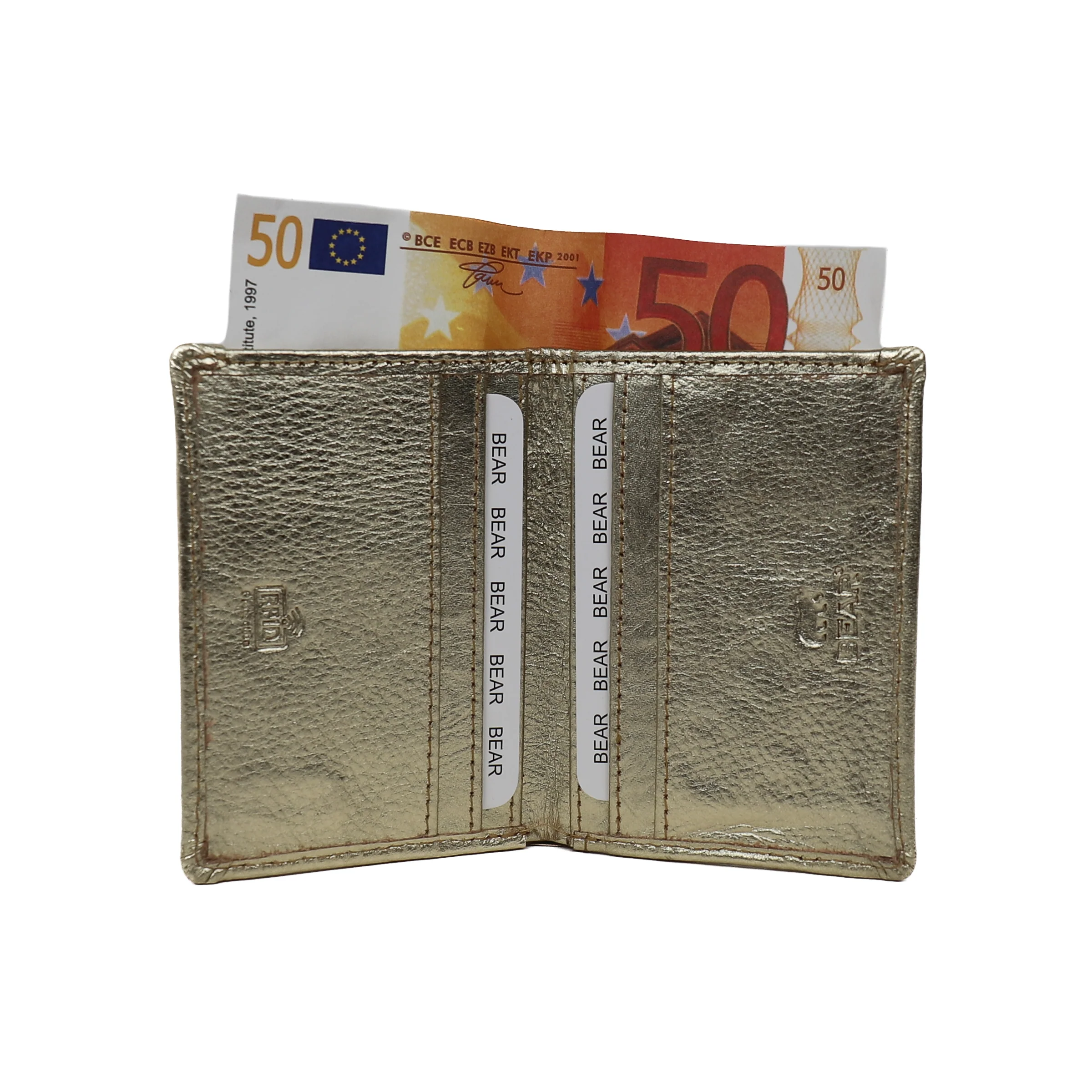 Bear Design Callisto Pelle Pasjeshouder Cas Champagne CP7040