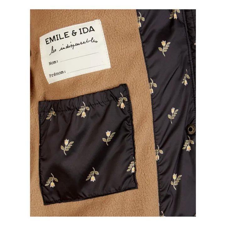 Emile et Ida Doudoune Fleurie | Gris anthracite