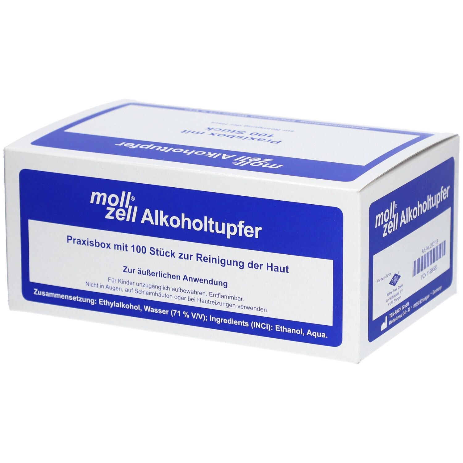 Mollzell® Alkoholtupfer 14 x 14 cm