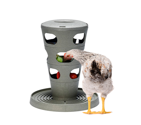 Alimentador divertido para galinhas - Alimentador interativo para manter suas galinhas ocupadas - Alimentador antiestresse - Torre de alimentação