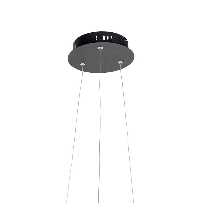 Design hanglamp zwart 40 cm incl. LED 3-staps dimbaar - Anello