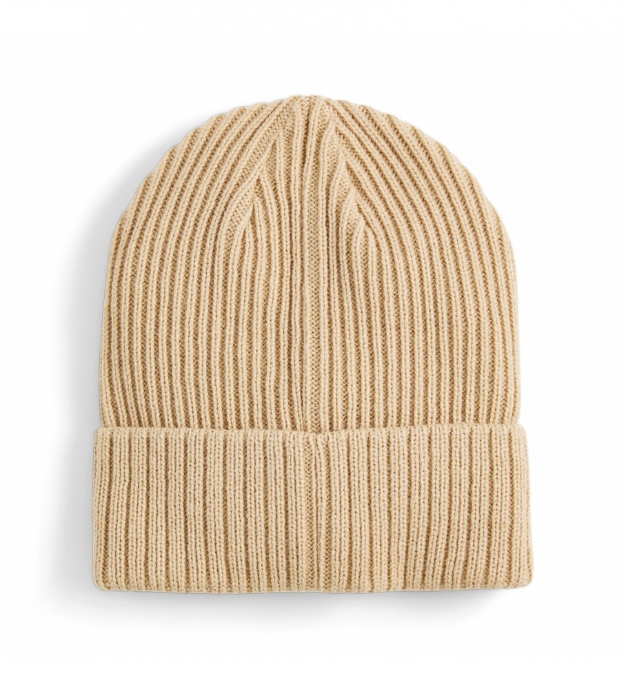 Gorro Puma com punho canelado clássico, cor areia, tamanho adulto (INT)