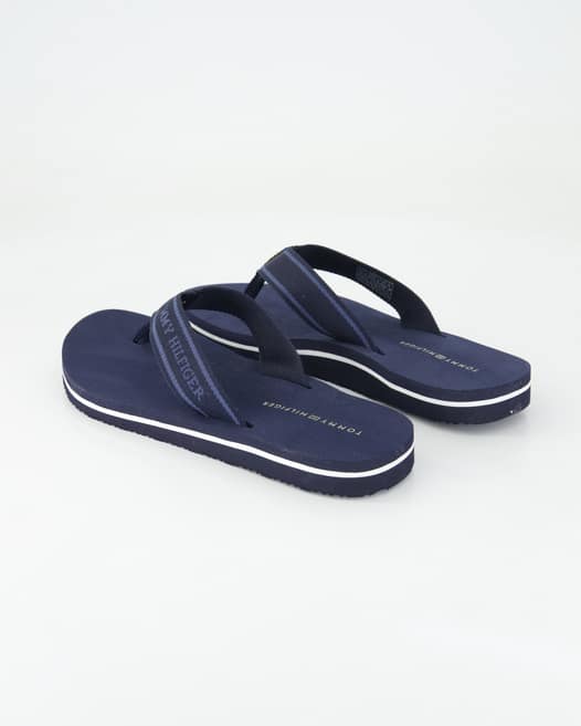 Tommy Hilfiger HILFIGER WEBBING BEACH SANDAL Zehentrenner in Blau