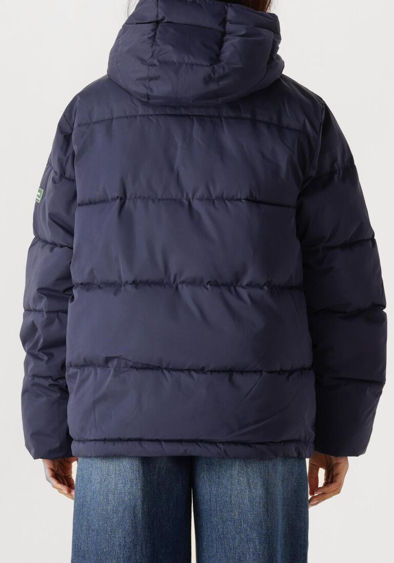 donkerblauwe mercer amsterdam gewatteerde jas the mercer puffer jacket