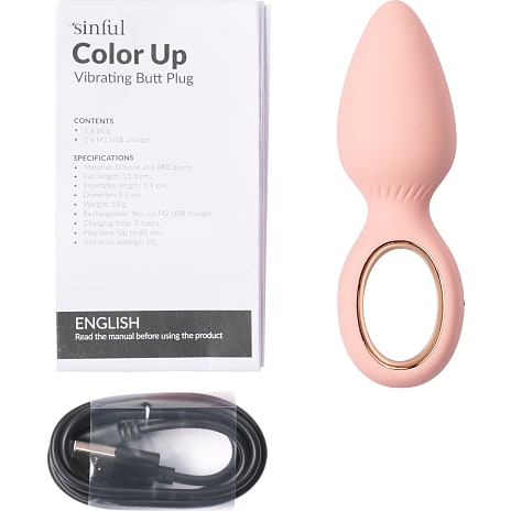 Sinful Peach vibrerende butt plug