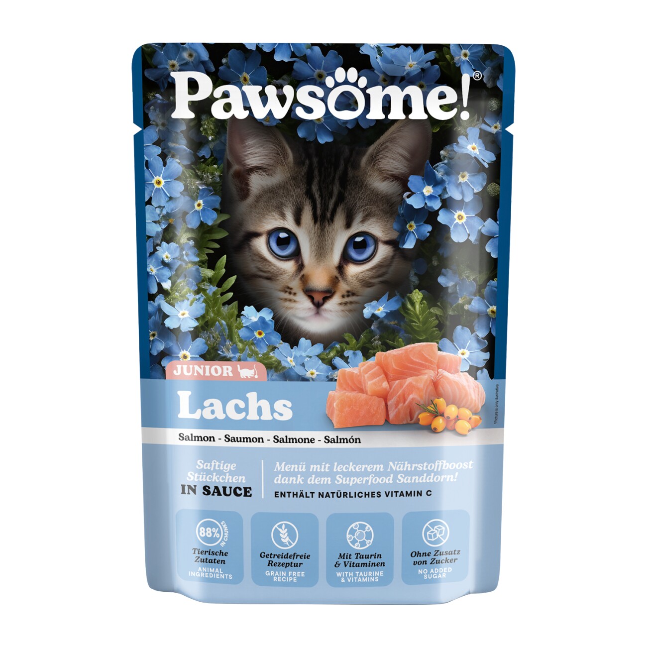 Pawsome Kitten Lachs 28x85 g