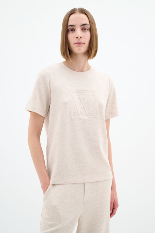 InWear VincentIW Logo Tshirt Melange Vanilla melange