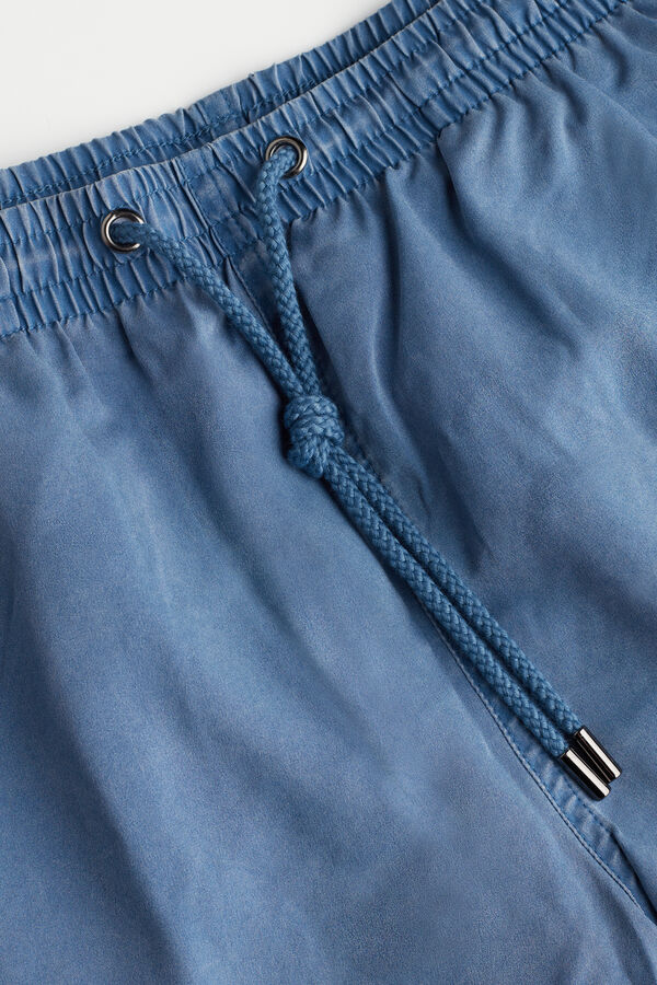 Maiô boxer com lavagem stone wash