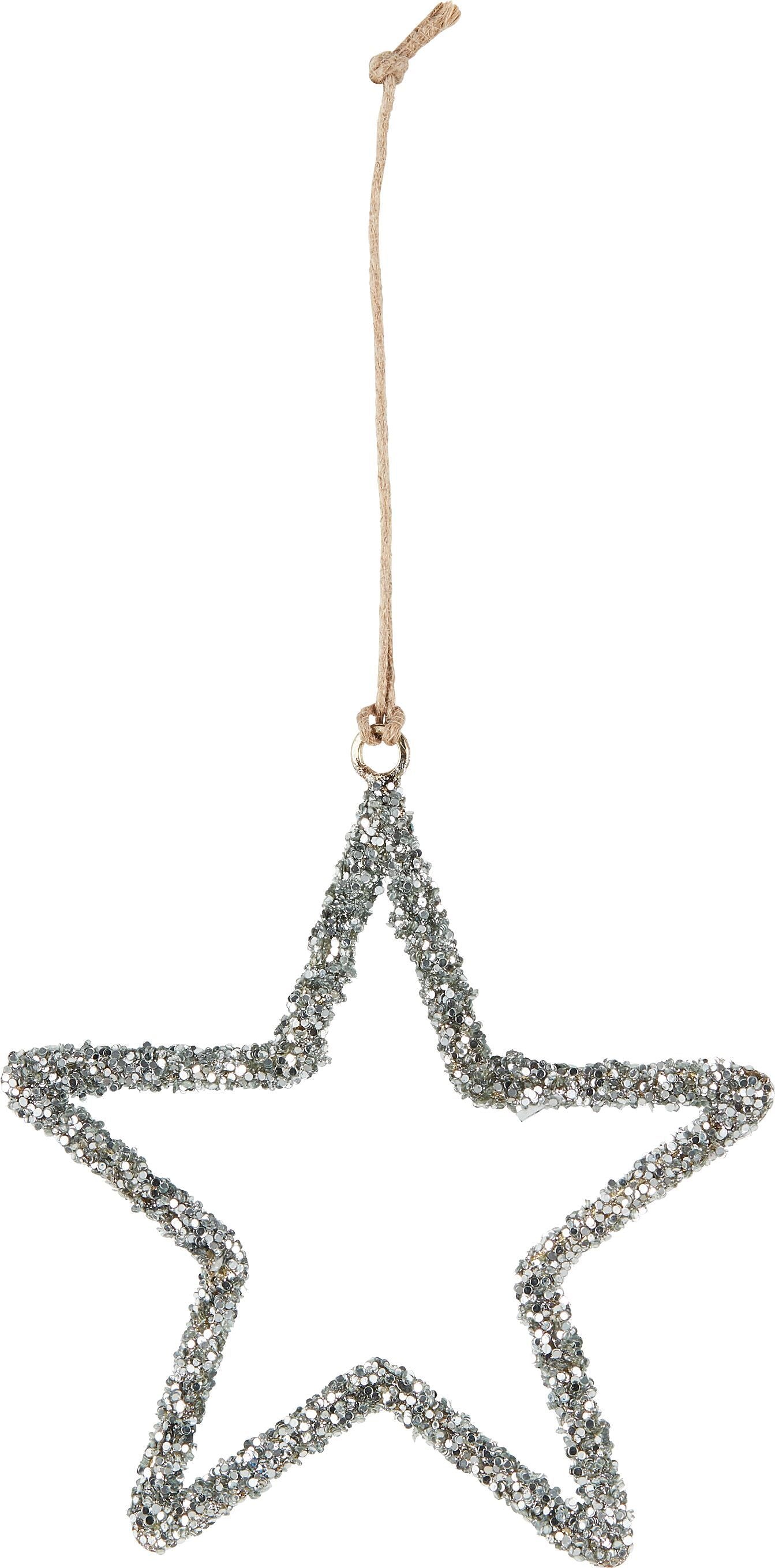 ELEA Glitter Hänger - Silber / D: 11.0 cm