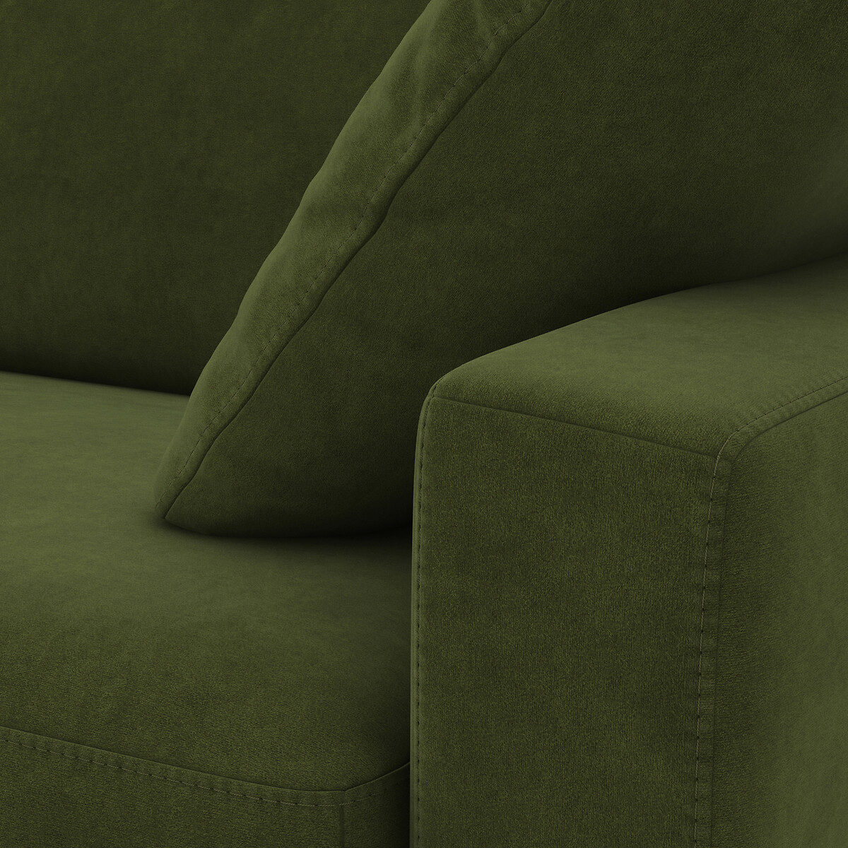LA REDOUTE INTERIEURS<br>Sofá cama de canto em veludo, Bultex, Timor