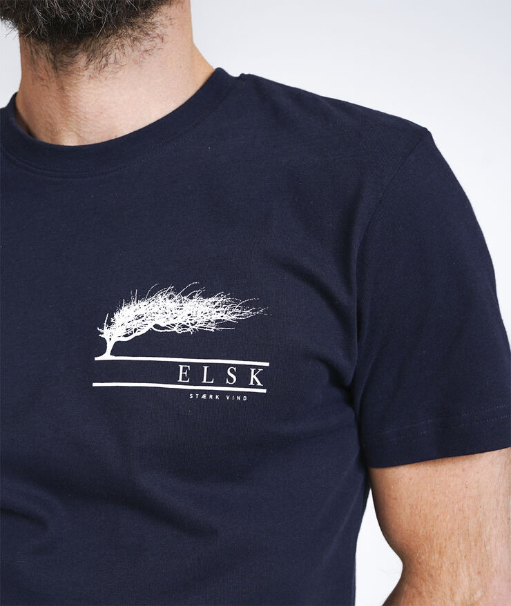 ELSK STÆRK VIND CH MEN'S BRUSHED T-SHIRT 100 dark navy
