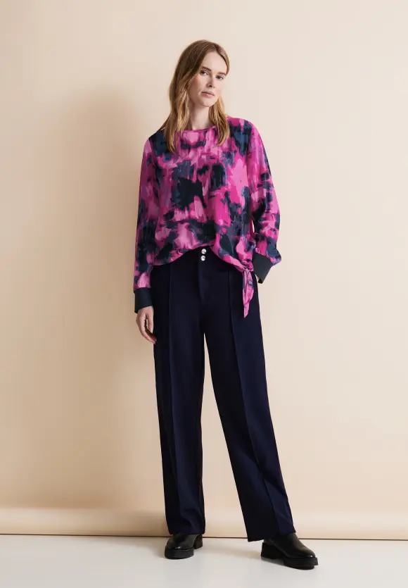 Blusenshirt mit Knoten - bright cozy pink