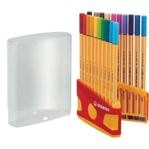 STABILO® point® 88 Color Parade, Kunststoffbox mit 20 Finelinern