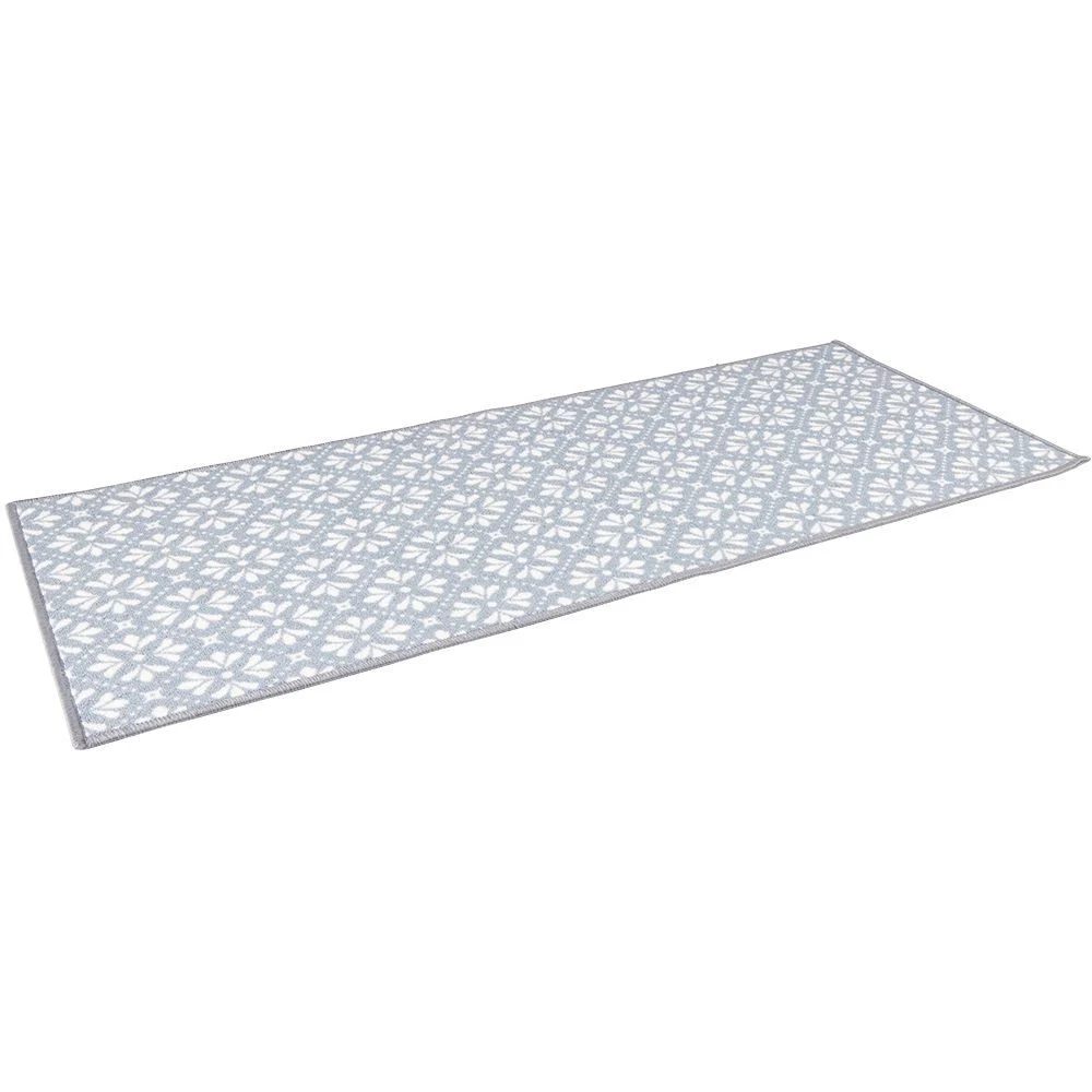 Tapis de cuisine latex imprimé bleu 120x50 cm