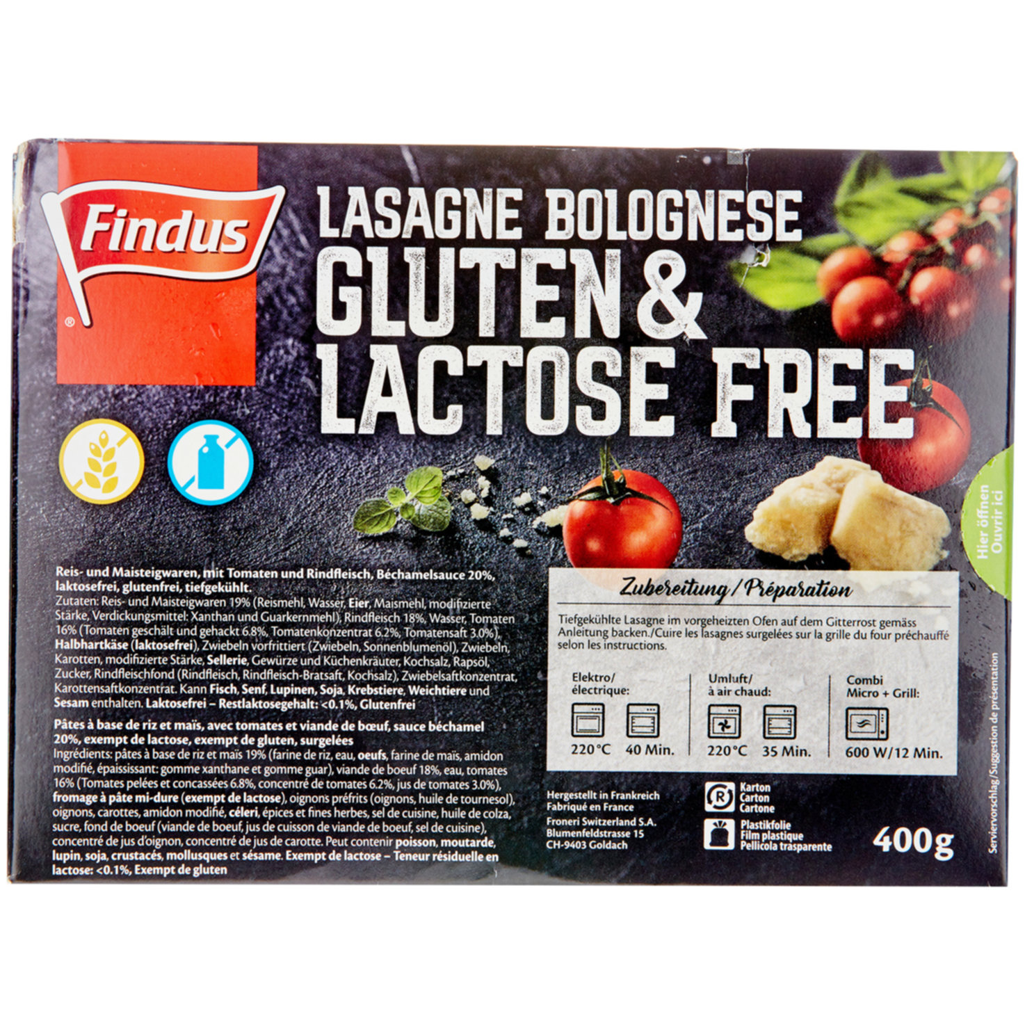 Findus Lasagne glutenfrei & laktosefrei