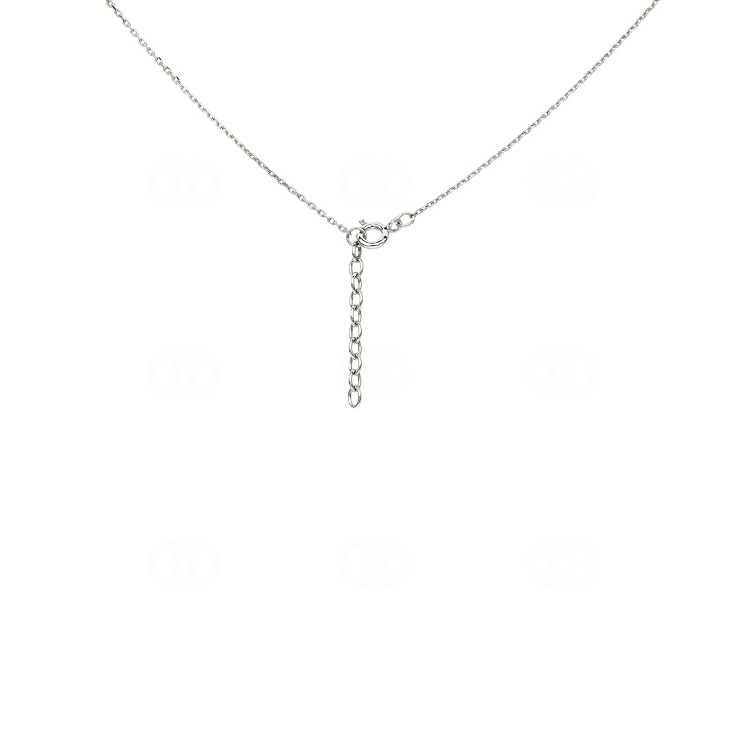Collier 925 Silber rhodiniert mit Zirkonia 43cm