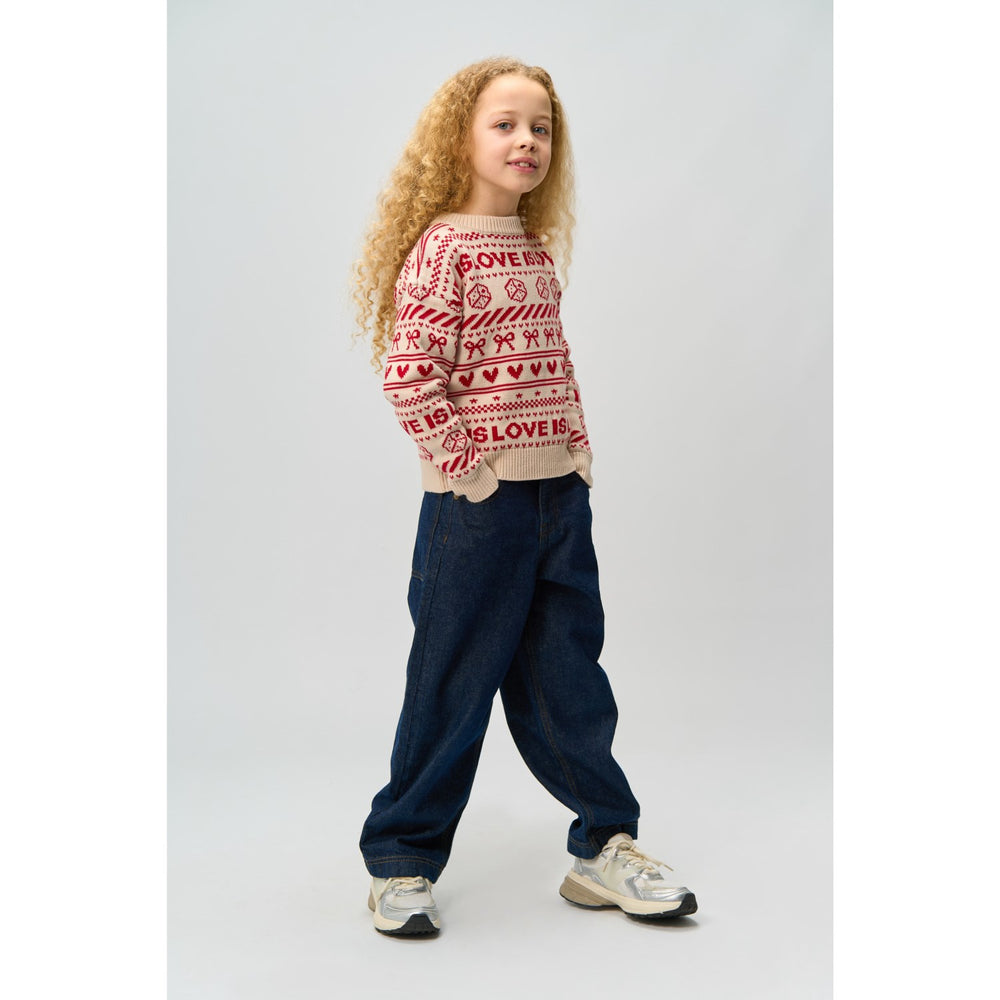 Køb The New Gardenia AOP Raline Jacquard Pullover