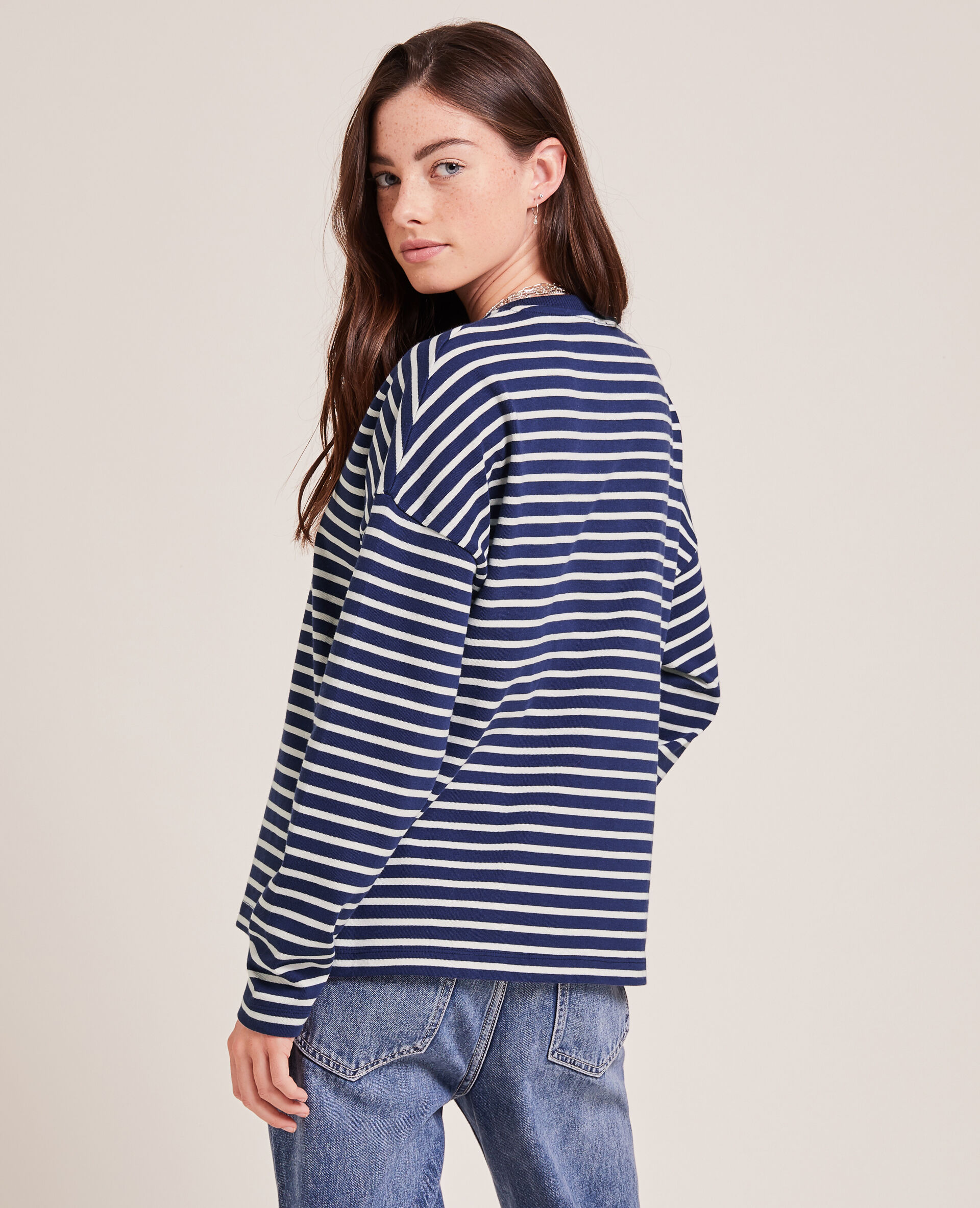 Marinière manches longues - Bleu marine