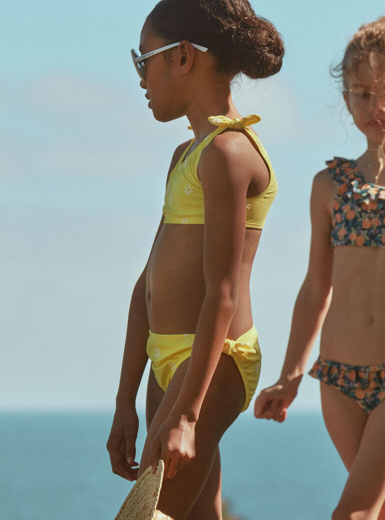 Maillot de bain 2 pièces jaune citron