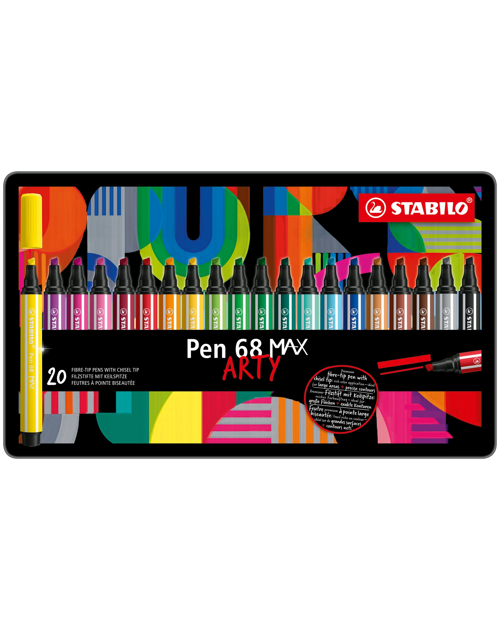 Filzstift STABILO® Pen 68 MAX ARTY 20er-Pack