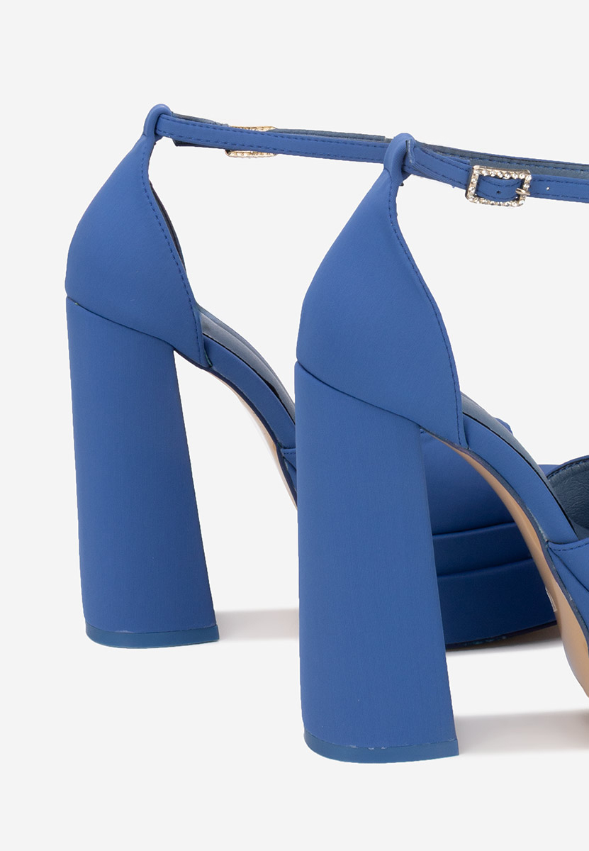 Sandales à talon haut bleus Riza