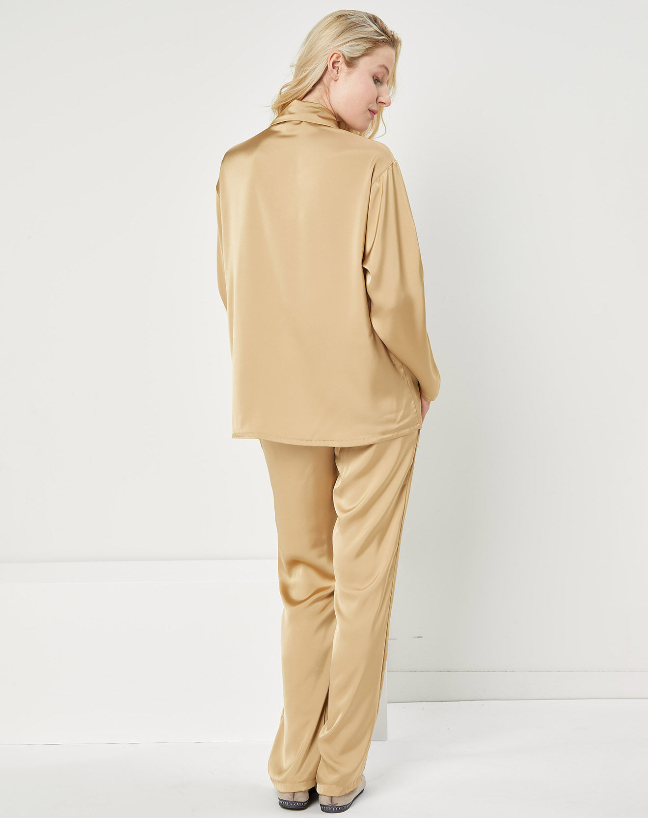 Quartier Latin Pyjama satiné Mathilda camel