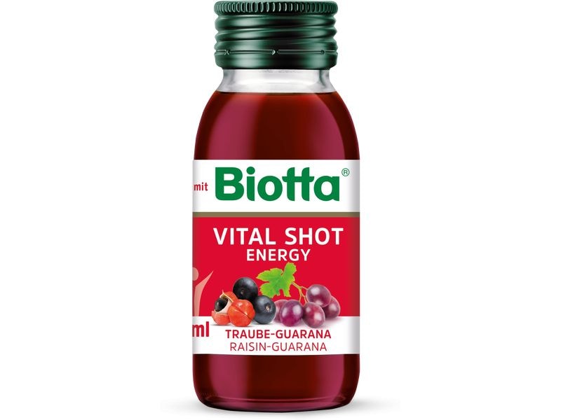 Biotta Säfte Vital Shot Energy 16 x 60 ml Biologisch zertifizierter Fruchtsaft aus der Schweiz