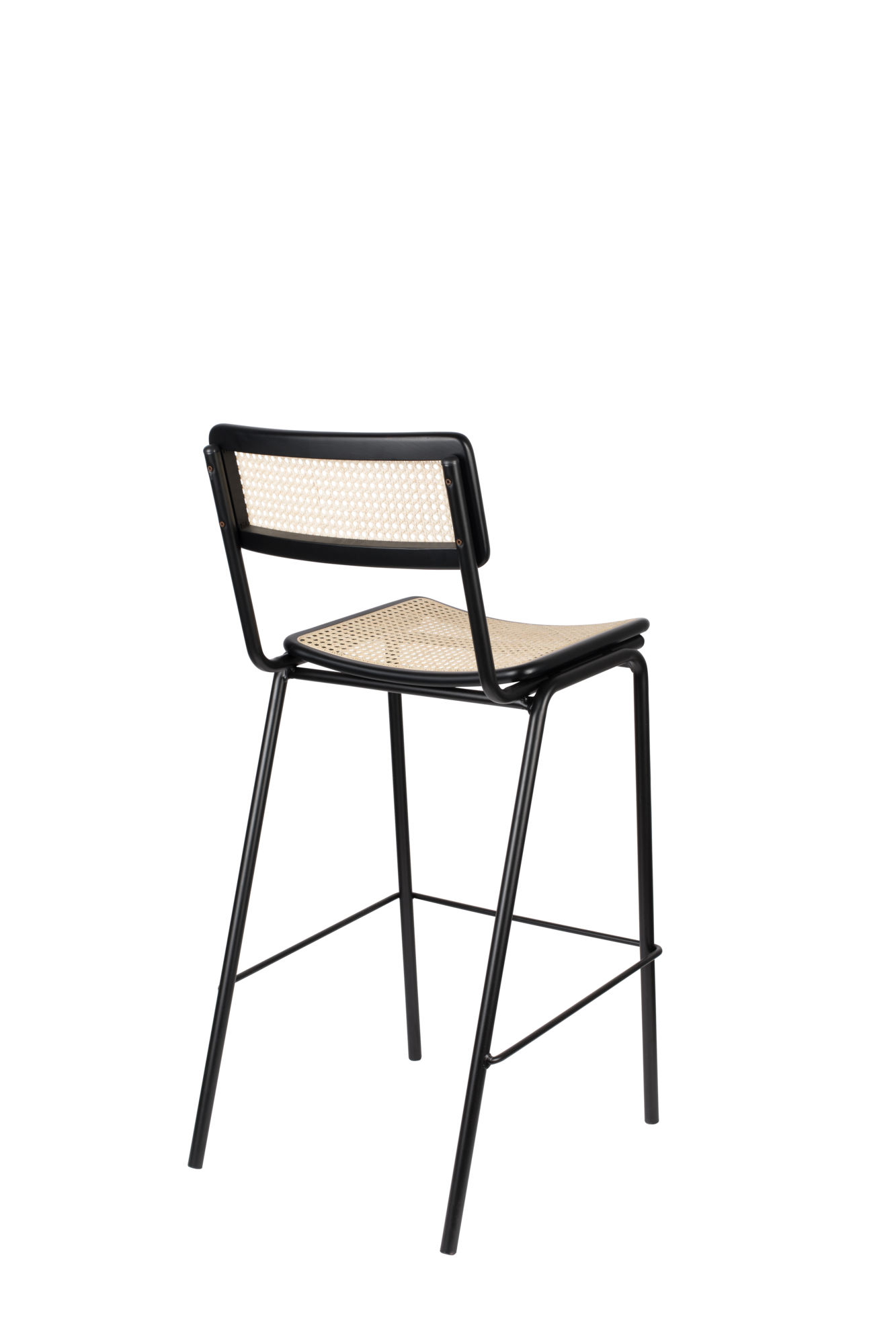Barkruk Jort (zithoogte 77,50 cm) zwart/Naturel - set van 2