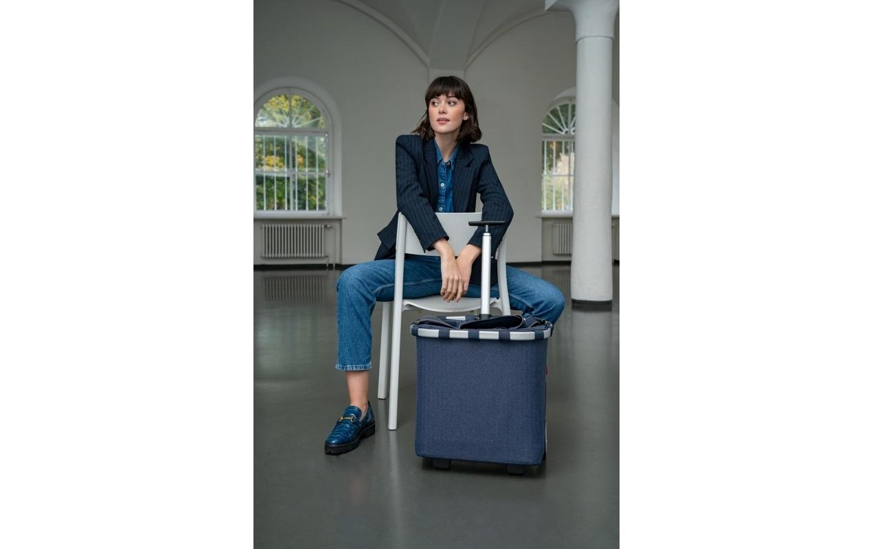 Einkaufstrolley Carrycruiser Herringbone Dark Blue<br>Einkaufstasche mit Kühlfunktion