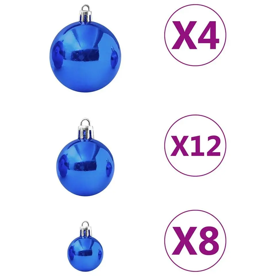 vidaXL - Kerstbal - Blauw - Kunststof
