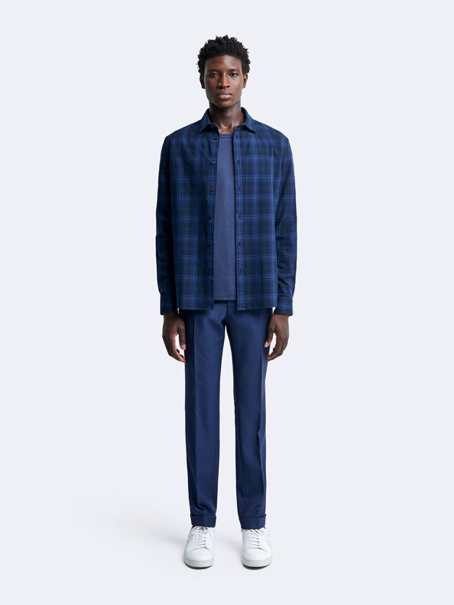 Chemise slim à carreaux