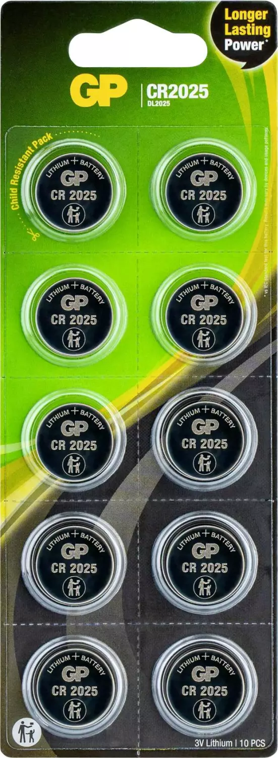 GP Lithium Knoopcel 3V (10st) - CR2025 - GPCR2025STD955C10
