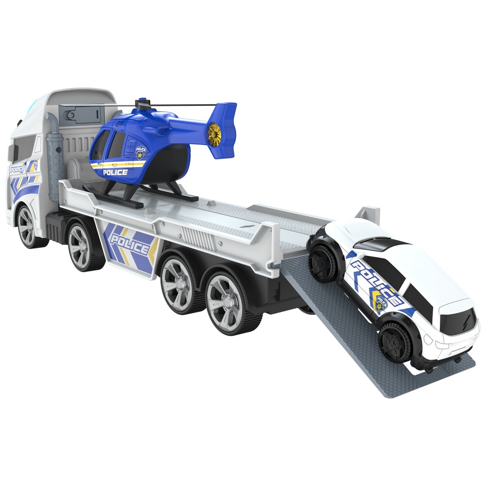 Super Wheelz Light and Sound Polizeihubschrauber-Transporter