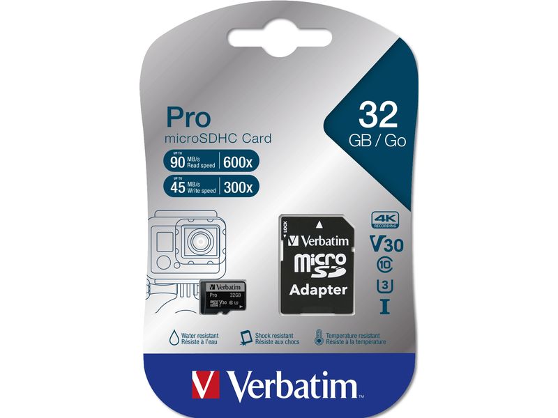 Seagate microSDHC-Karte Pro U3 32 GB Profi MicroSDHC Speicherkarte mit SD-Adapter