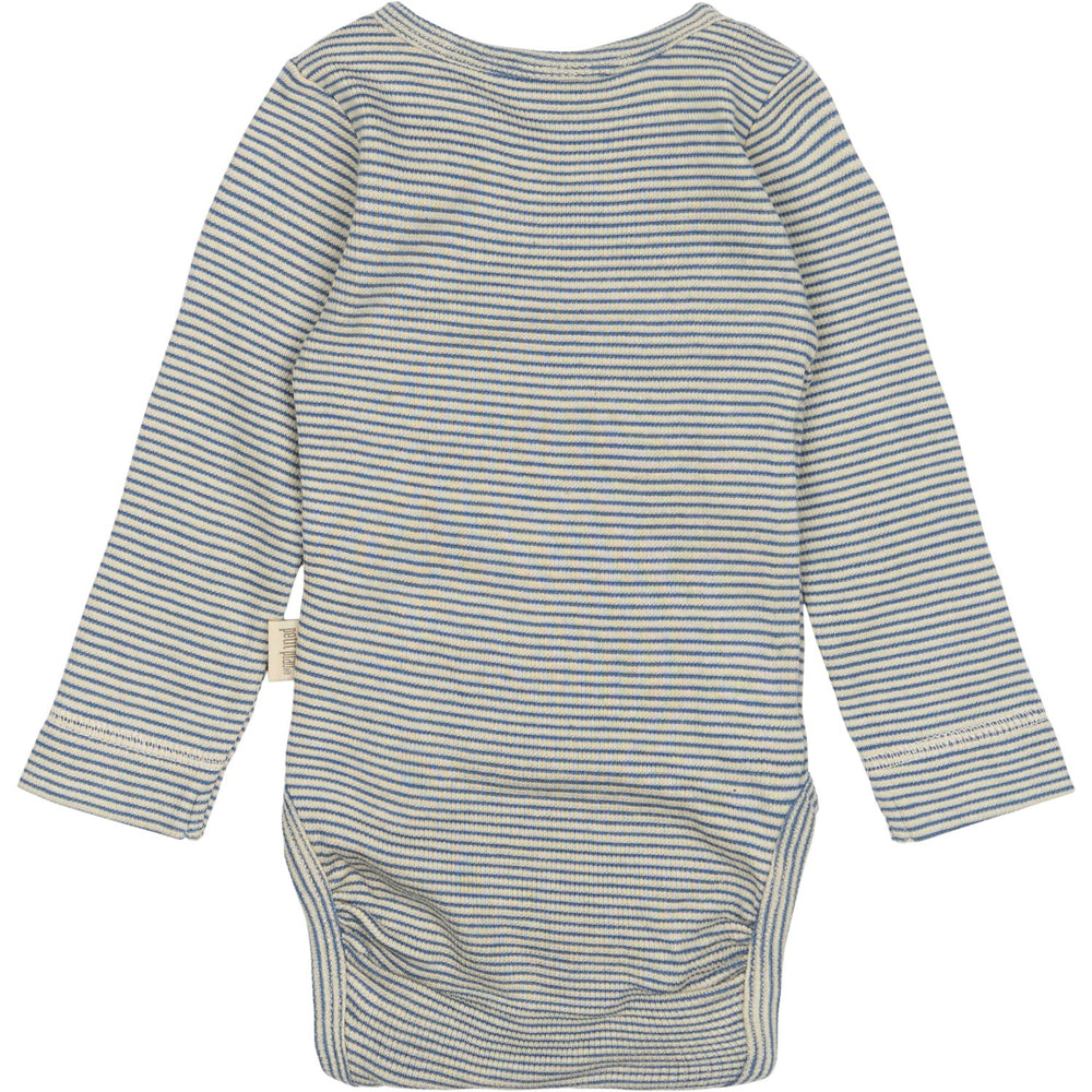 Køb Petit Piao True Navy/Dark Off White PPDian Body L/S Fold Over Stripe NOOS