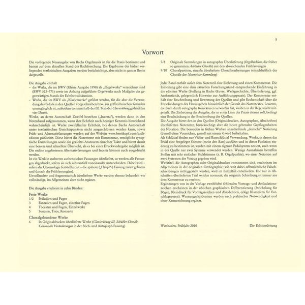 Breitkopf & Härtel Bach Sämtliche Orgelwerke 4