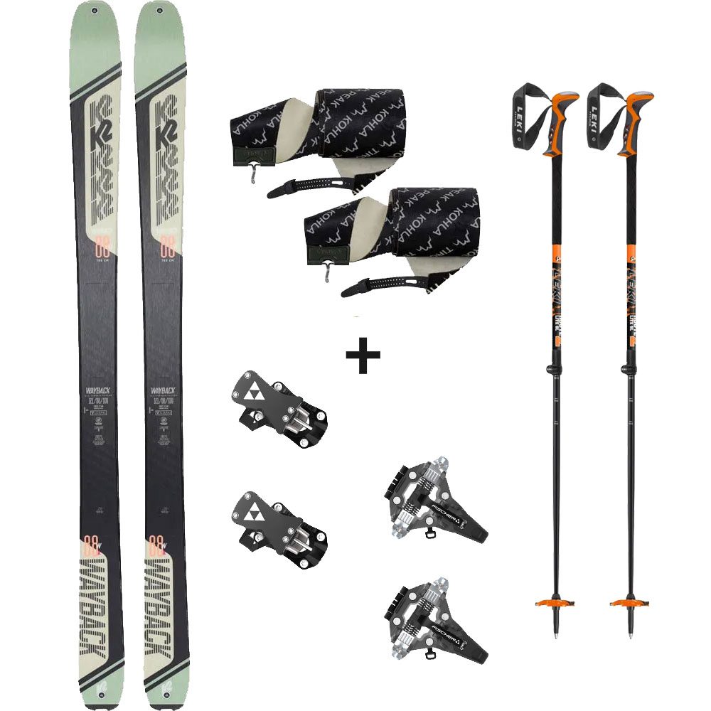 K2 Wayback 88 W 22/23 Tourenski Komplettset mit Bindung & Fell & Stöcken