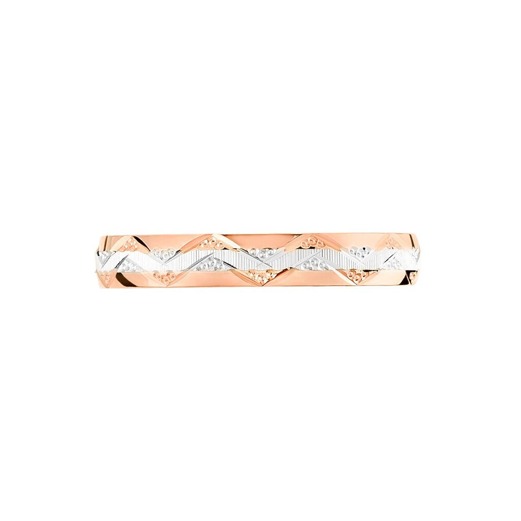 Alliance Clotilde Ruban Plat Or Bicolore