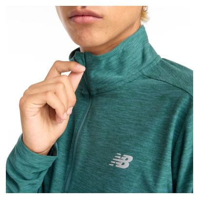 Haut 1/2 Zip New Balance Space Dye Vert Homme