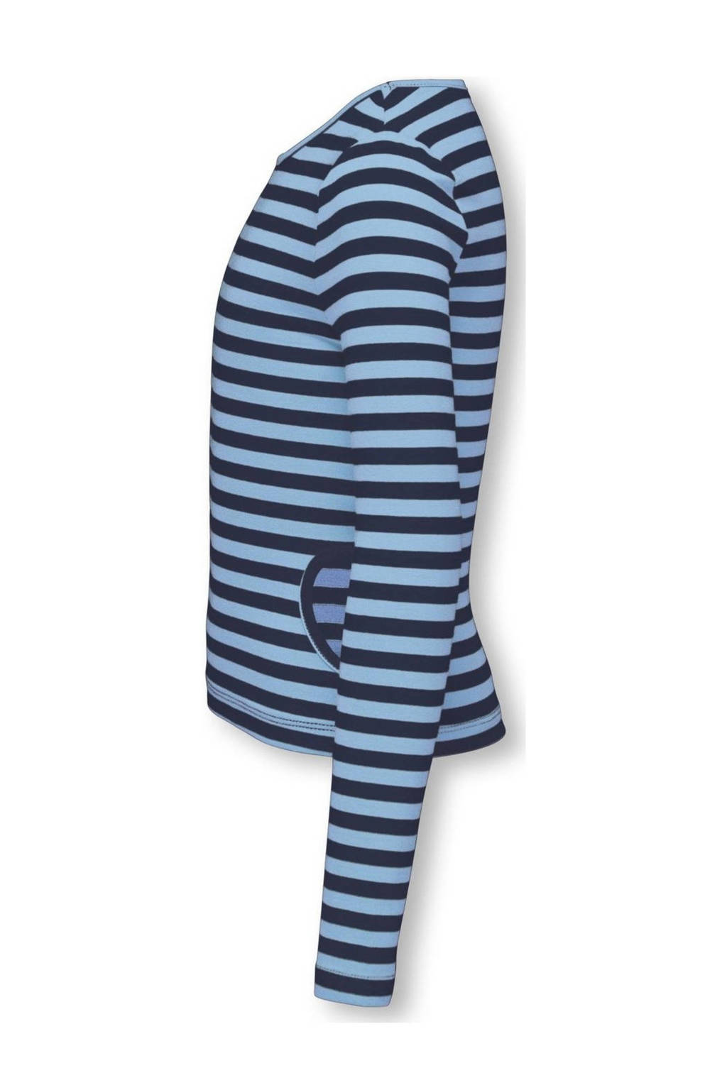 ONLY gestreepte longsleeve KOGHEID donkerblauw/lichtblauw
