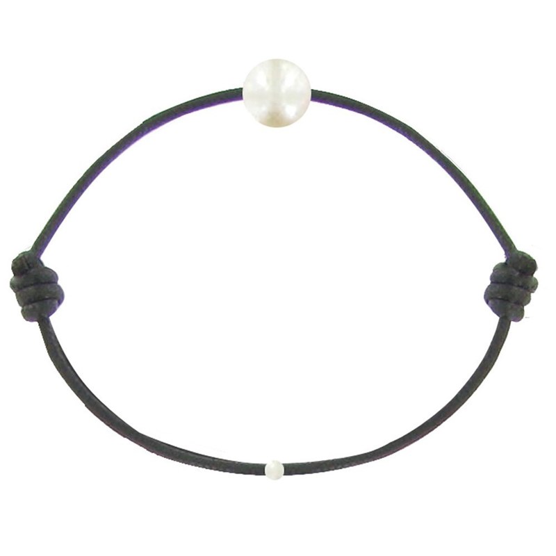 Bracelet La Perle de Culture Blanche des Poulettes - Classics - Noir