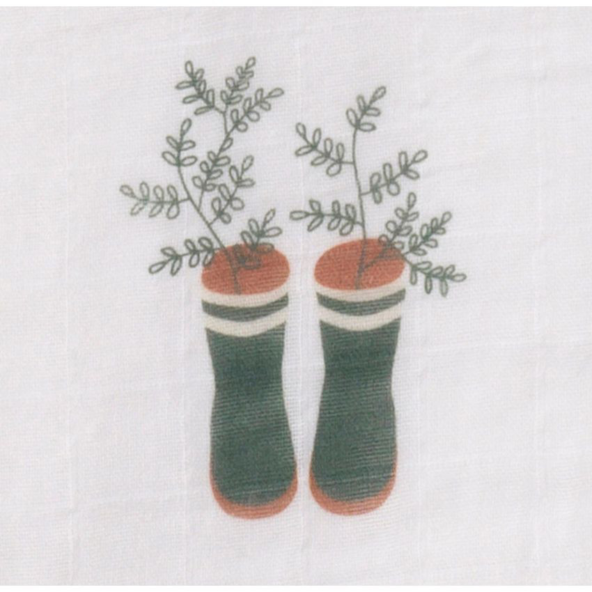 Lot de 3 langes Botanica en mousseline de coton