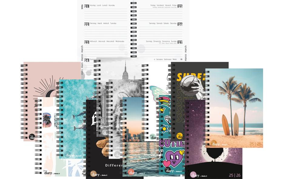 Schüleragenda Mydiary Summer 25/26 3½T/1S, 14.5 x 20.5 cmModerner Terminplaner für Jugendliche