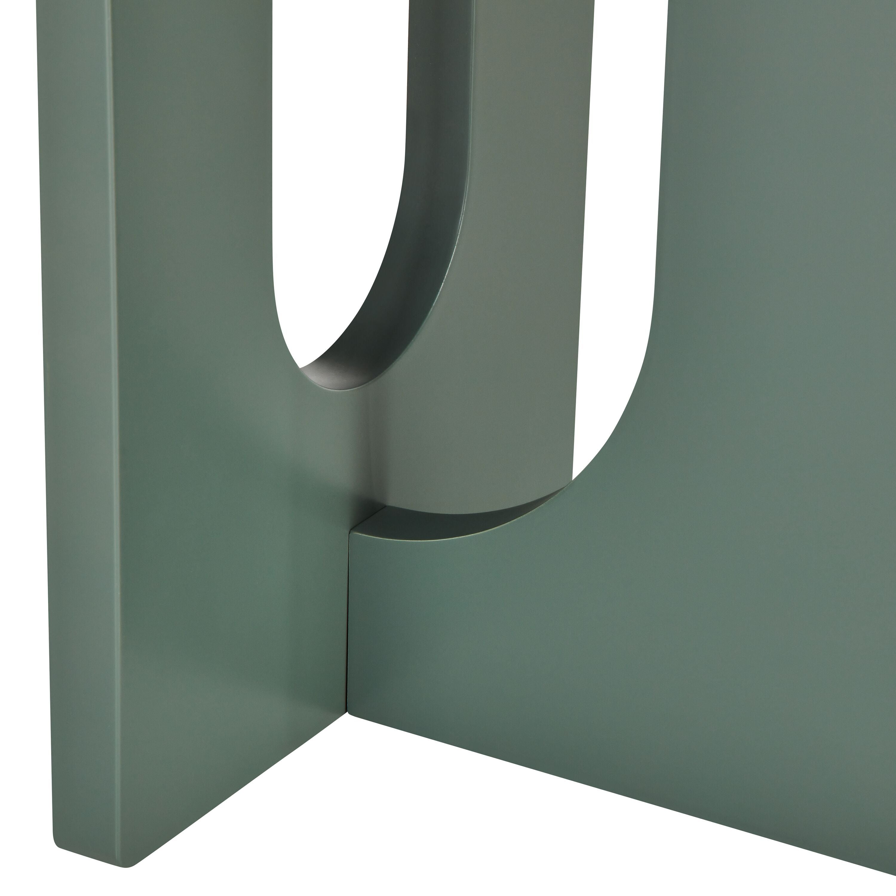 DONA Beistelltisch - Grün / B: 35.0 cm x T: 35.0 cm x H: 42.0 cm
