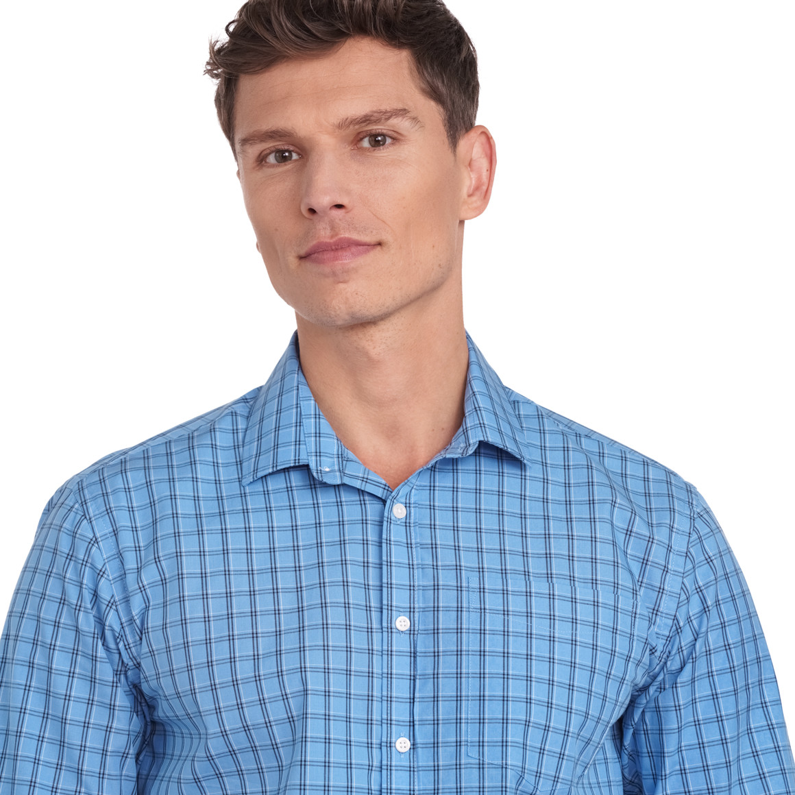 VanVaan Herren Hemd mit Karos blau / schwarz