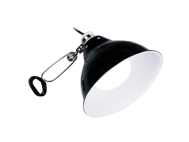 Exo Terra Klemmlampe Glow Light M, Ø 21 cm Porzellan-Klemmlampe mit Leuchtreflektor
